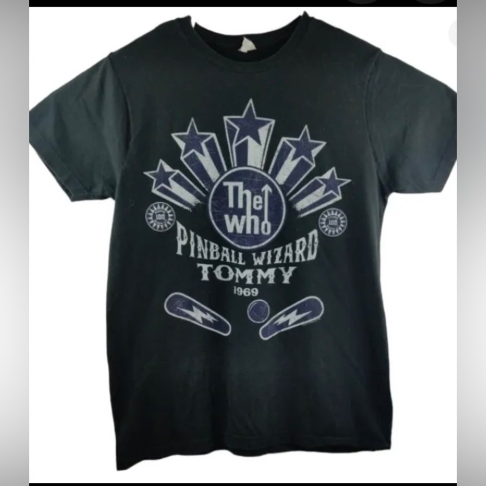 The Who “Pinball Wizard” Tommy shirt black in XS bay island 💯% cotton shirt NWOT